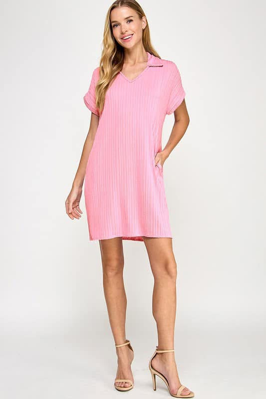Easy Textured Pocket Dress