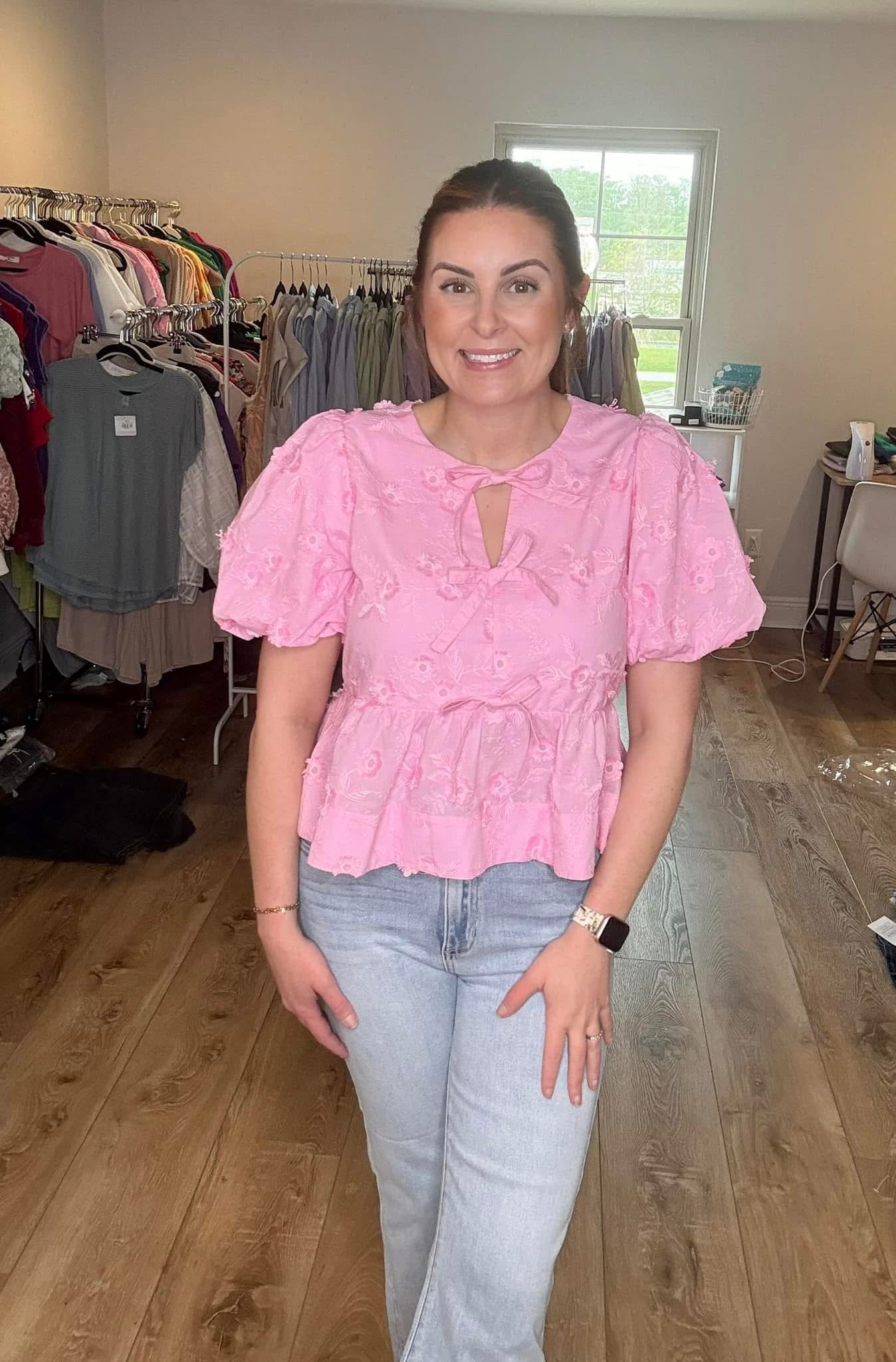 Peplum Floral Top (has matching Shorts)