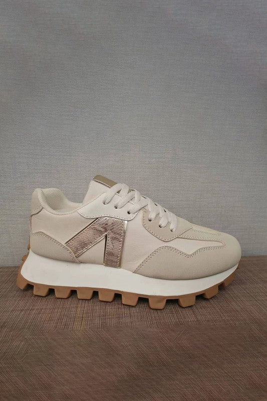 Beige Cozzy Girl Sneakers