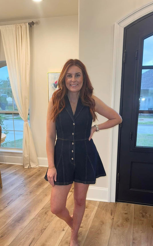 Denim Romper