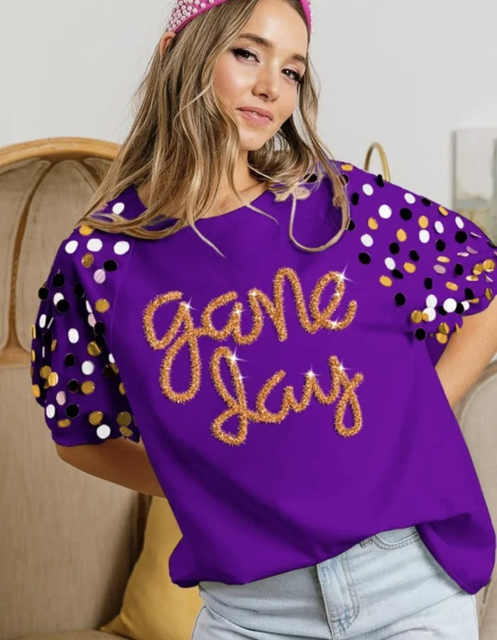 Purple, Gold and Bling Game Day Alise Carter Boutique Purple, Gold and Bling Game Day Alise Carter Boutique