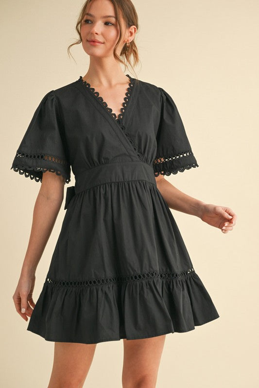 Lace Trim Baby Doll Dress