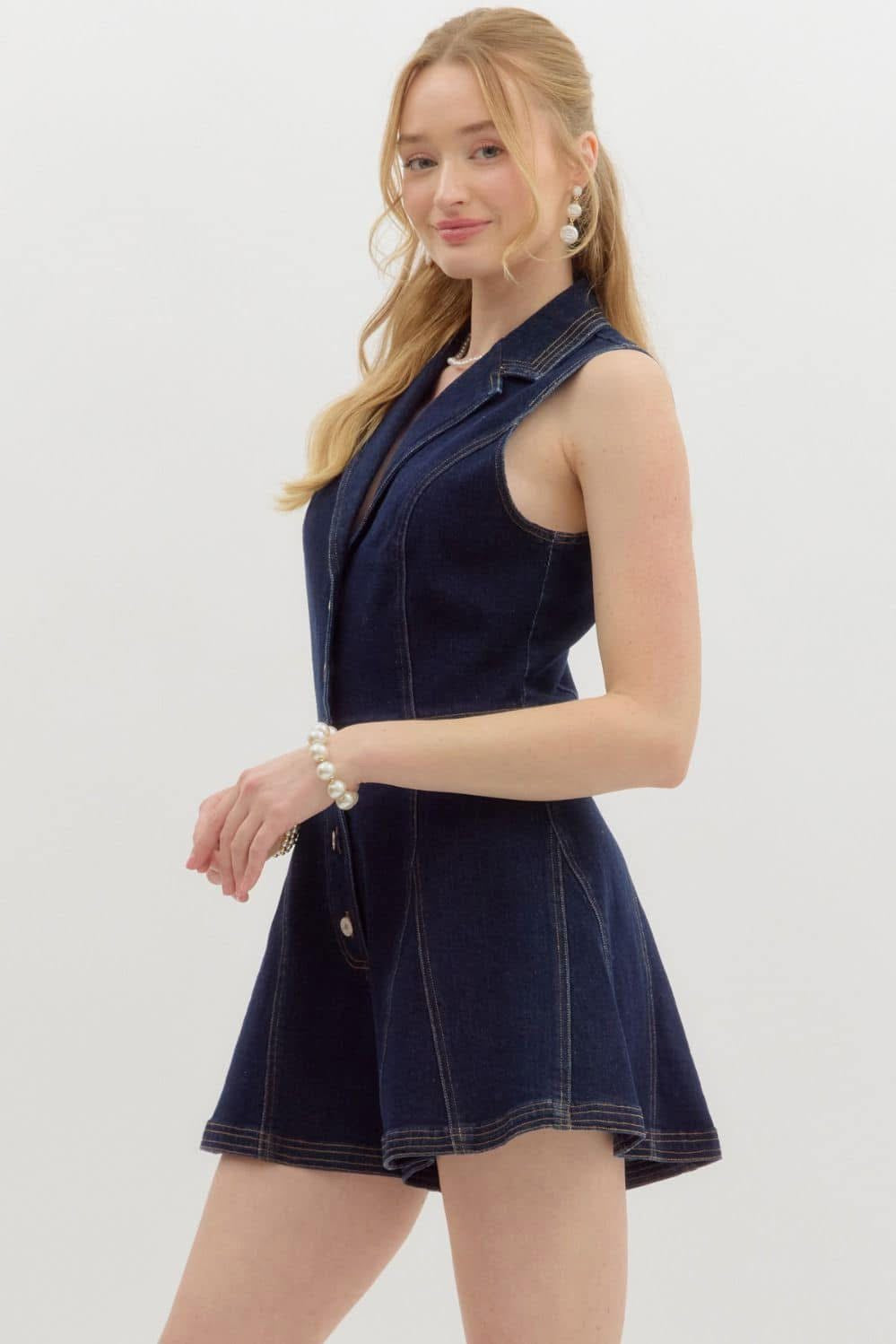Denim Romper