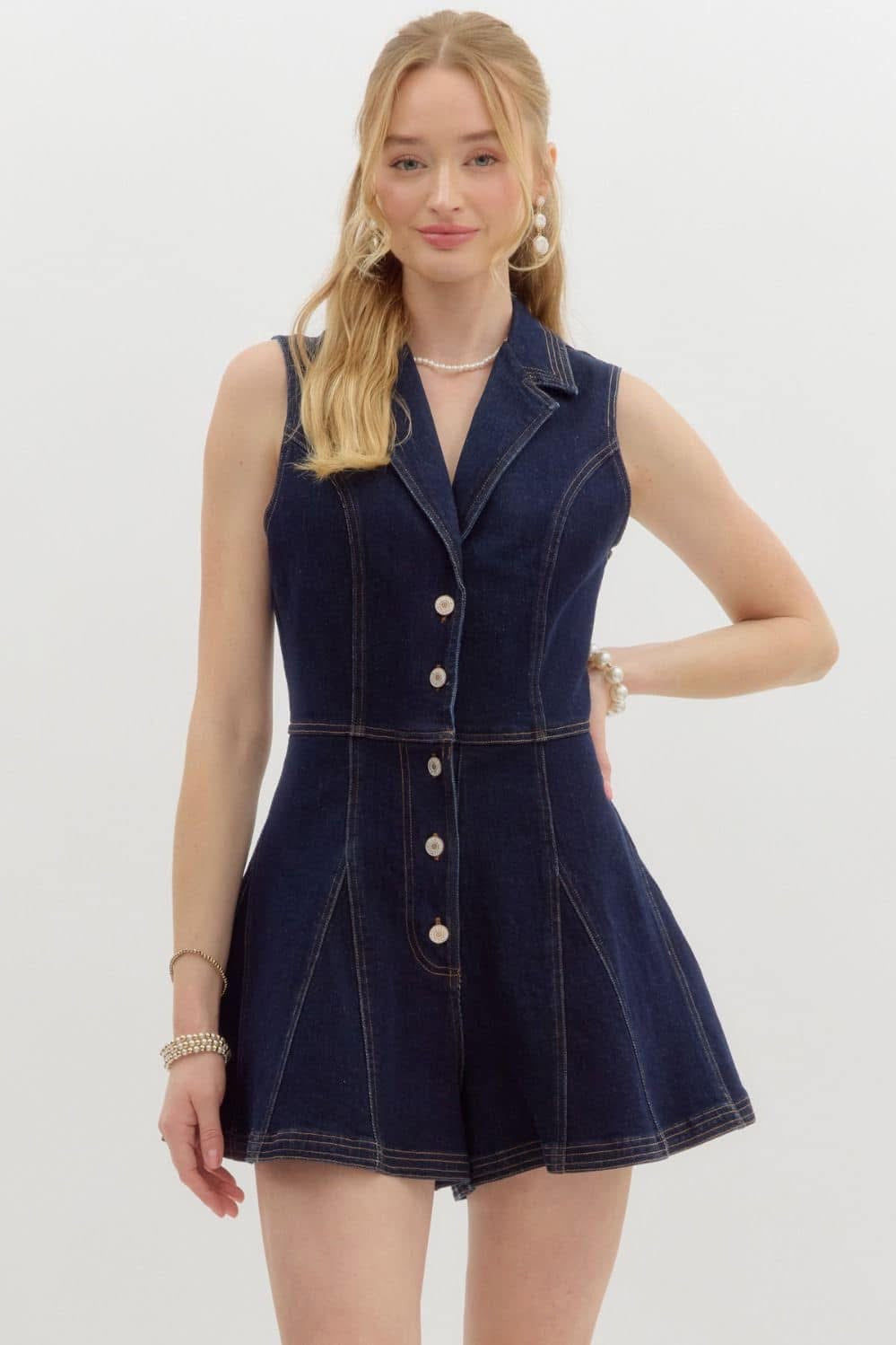 Denim Romper