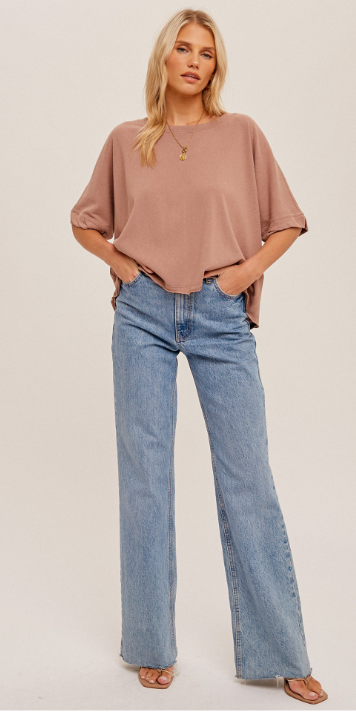 SNOW WASH OVERSIZED BOXY TEE