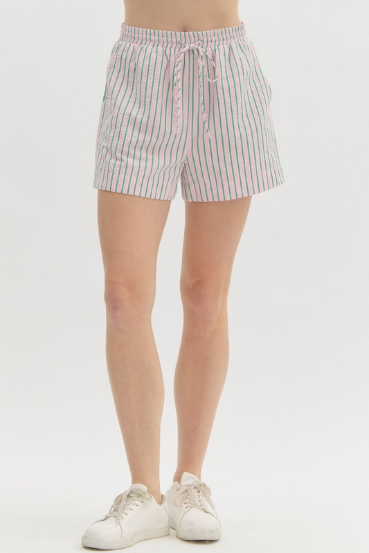 Striped High Waisted Shorts (matching top)