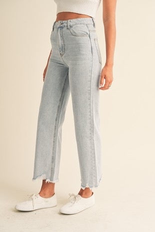 Bottom Distressed Washing Denim Pants