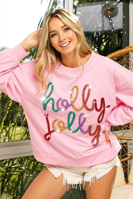 Holly Jolly Tinsel Pullover