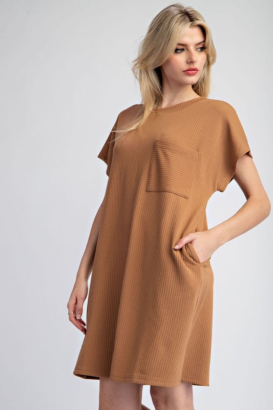 Textured Dress with Pockets