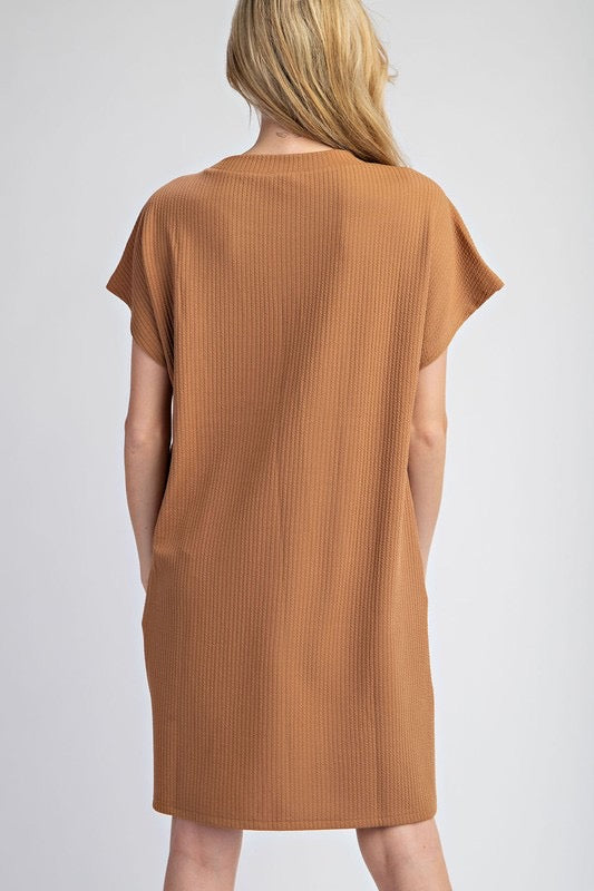 Textured Dress with Pockets