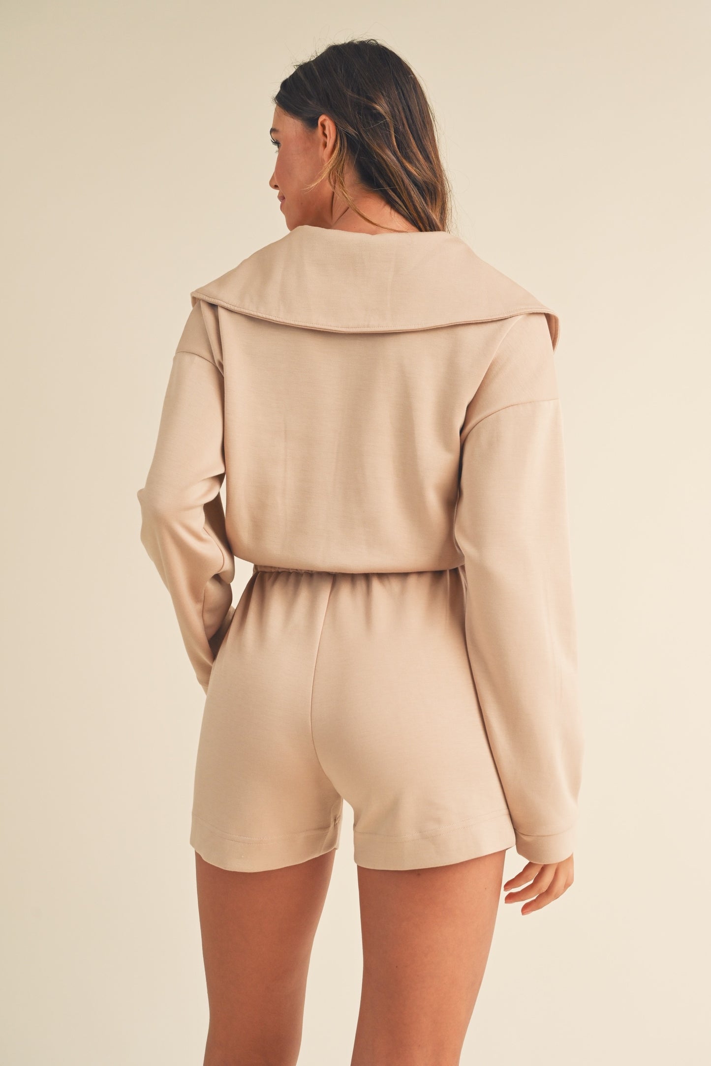 LIGHTWEIGHT SOFT SCUBA ZIP UP ROMPER