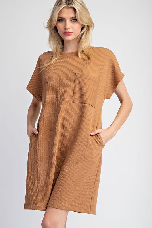 Textured Dress with Pockets