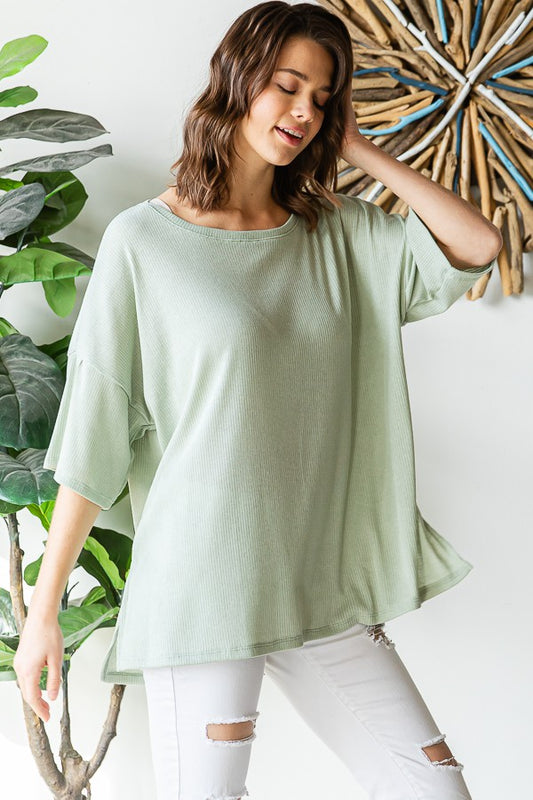 Ribbed Light Weight Top