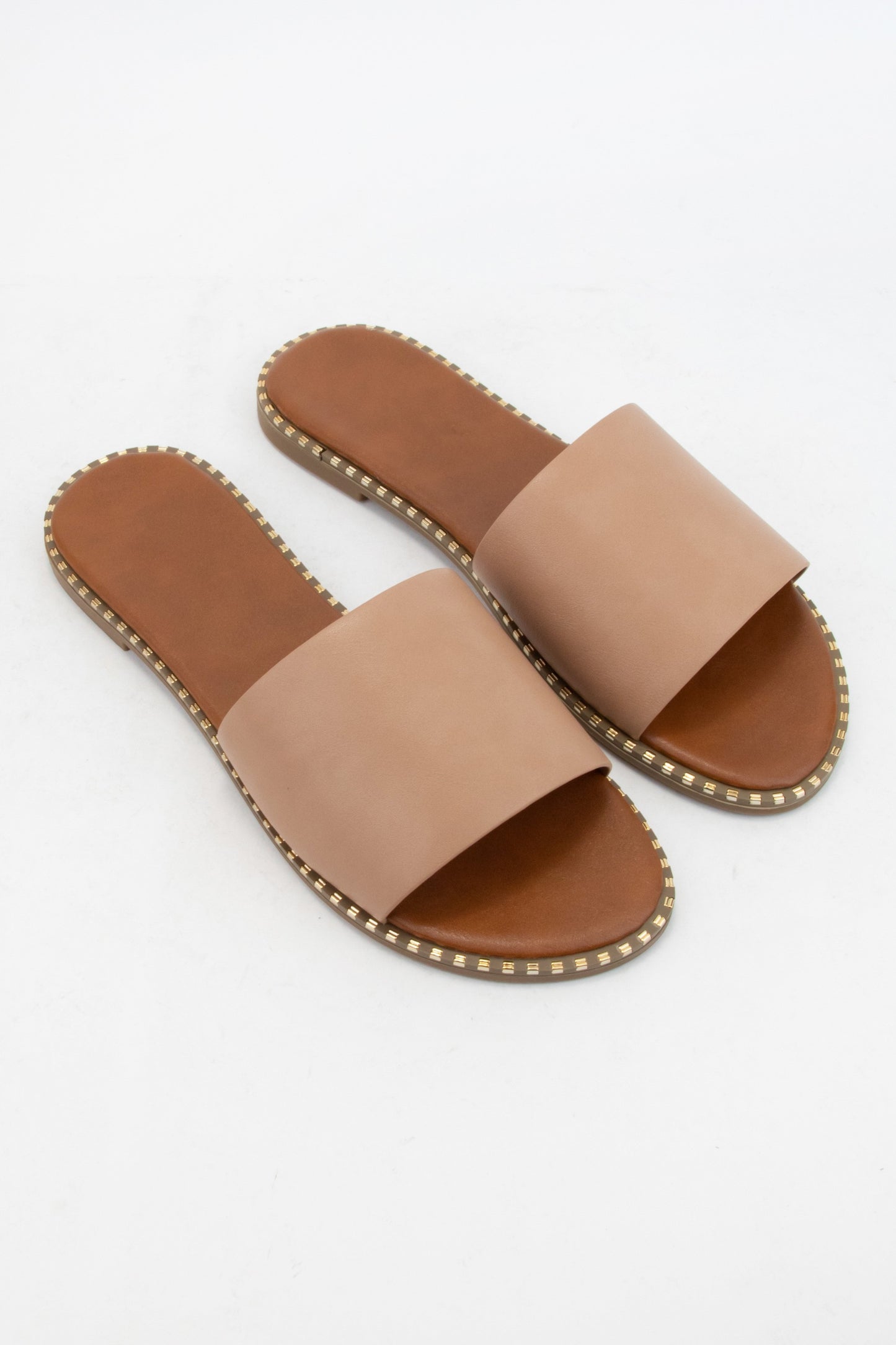 Metal Decor Slide Sandal