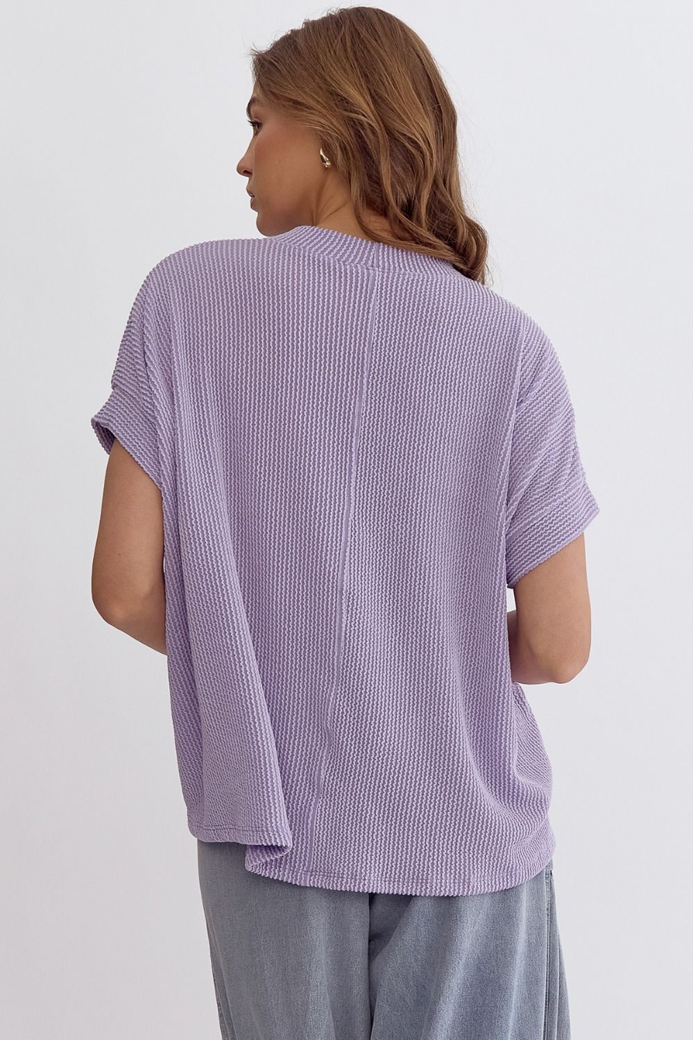 Ribbed Short Sleeve Top