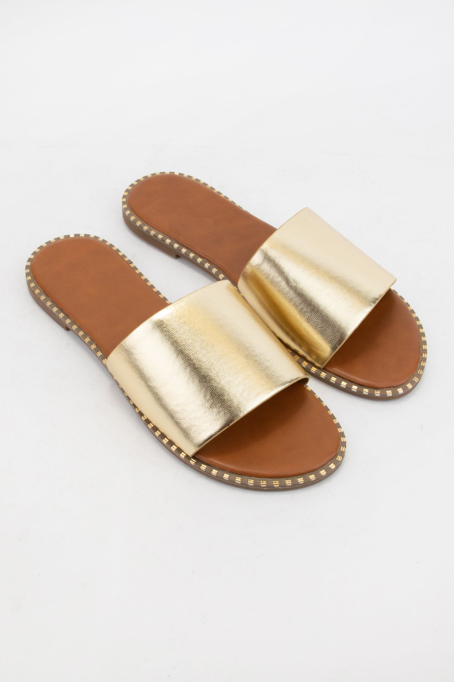 Metal Decor Slide Sandal