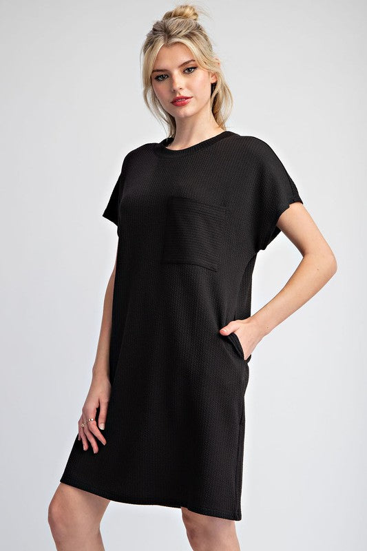 Textured Dress with Pockets