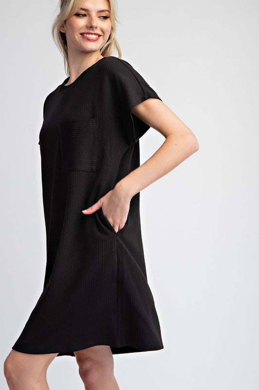 Textured Dress with Pockets