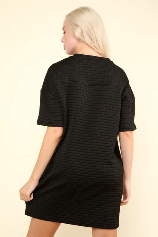 Quilted Basic Shift Dress