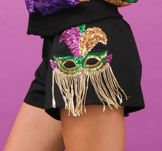 Mardi Gras Mask Shorts (has matching shirt)