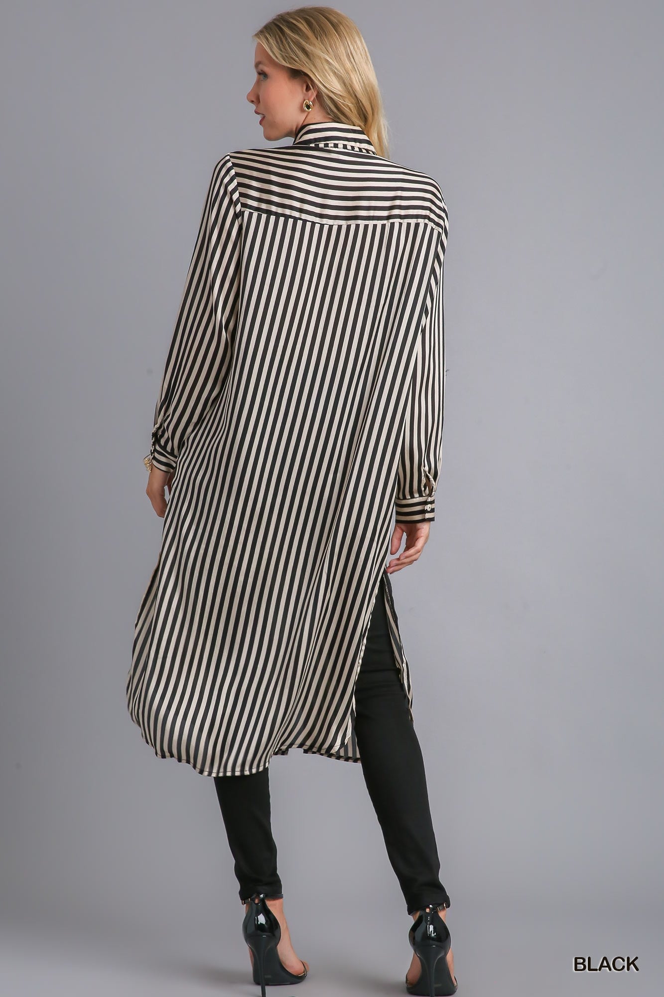 Striped midi dress